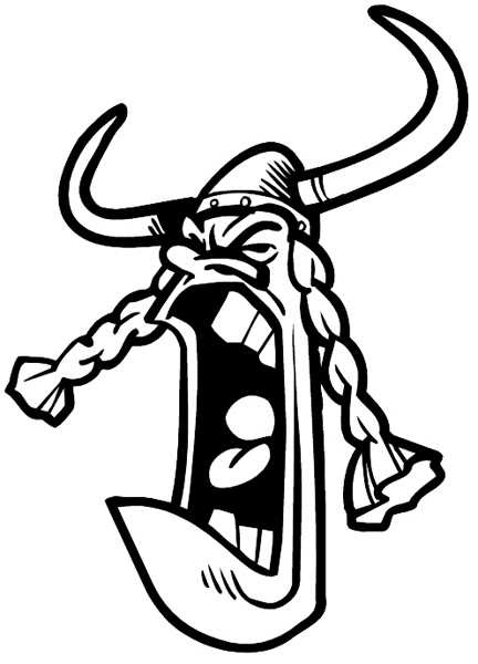 Screaming angry Viking head vinyl sticker. Customize on line. Phenomena and History 072-0462
